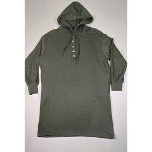 Lou &‎ Grey Signaturesoft Hooded Sweatshirt Dress Green Size Small